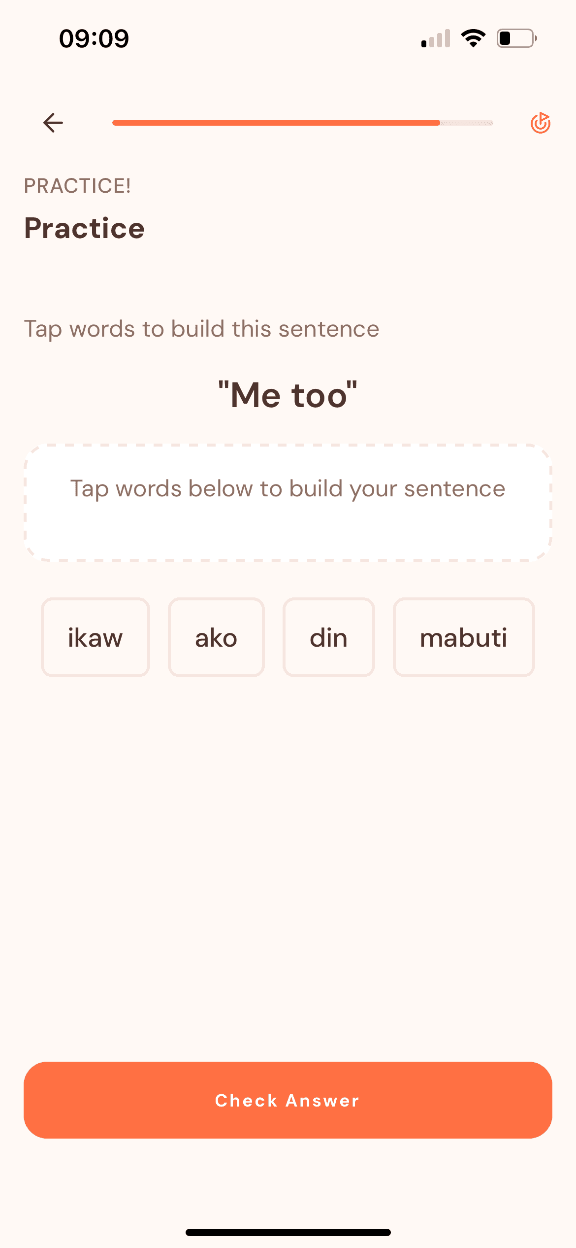 Tahanan interactive sentence builder exercise