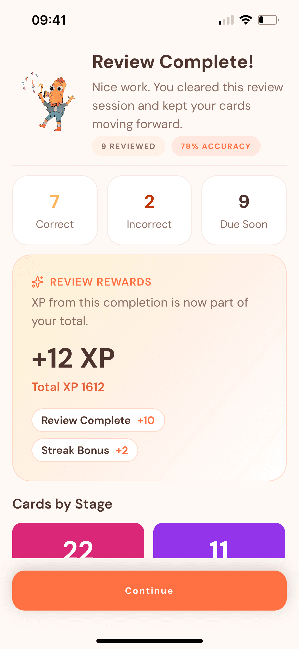 Tahanan review completion screen