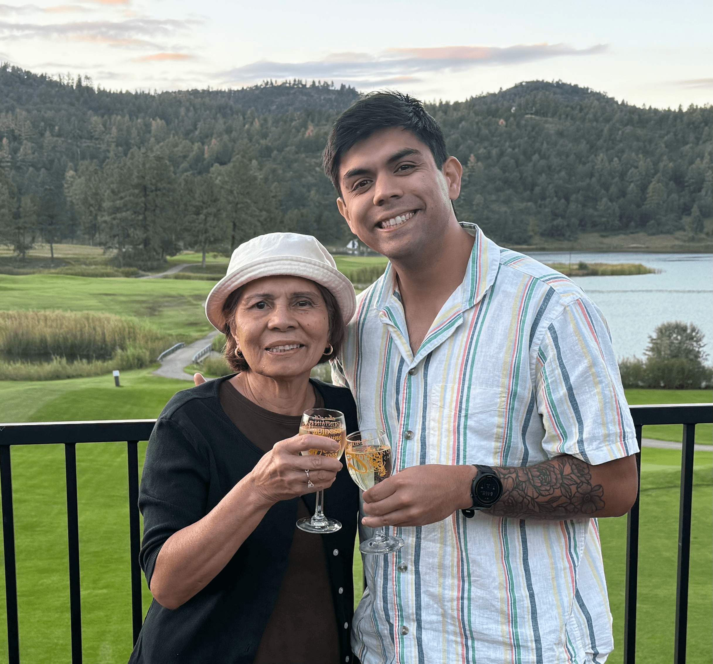 Luke, founder of Tahanan, with family outdoors